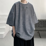 WIAOFELLAS  -  Good Quality T-Shirts Men Summer Sale Cotton Male Tshirt Linen Short Sleeves Tee Shirt Boys Basic Plain Tops Oversize B156