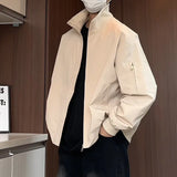 WIAOFELLAS  -  Spring Short Jacket Men Fashion Casual Motorcycle Jacket Men Streetwear Hip-hop Loose Bomber Jacket Mens Motorcycle Jackets