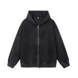 WIAOFELLAS  -  Autumn Winter Hooded Hoodies Men Zipper American Retro Sweatshirt Outwear Male Solid Casual Sports Hooded Sweatshirts Cardigans