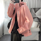 Wiaofellas  -  Couple Work Jacket Men's Autumn Winter Trendy Brand Loose Hooded American Versatile Functional Jacket