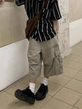 Wiaofellas  -  Summer New Men Loose Seven-point Cargo Pants Trendy Comfortable Breathable Casual Street Daily Trousers