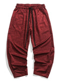 WIAOFELLAS  -  Men Winter Thicken Wool Harem Pants Men's Chinese Style Warm Oversize Trousers Male Japan Casual Plaid Pant