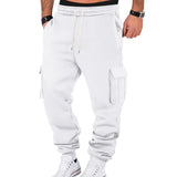 Wiaofellas  -  Men's Multi-Color Cargo Sweatpants Drawstring Waist Side Pockets Elastic Cuff Casual Jogger Pants