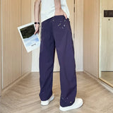 Wiaofellas  -  Fashion Men's Wide Leg Pants Splash-ink Drawstring Long Trousers Colors Graffiti Oversize Clothes Man