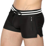 Wiaofellas  -  Fashionable Nylon Swimsuit Briefs Sport Fitness Swimming Comfortable Boxer Shorts Trendy Pure Color Adult Men's Underwear