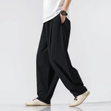 Wiaofellas  -  Spring Summer Men's Clothing Loose Oversized Solid Color Casual Korean Version Fashion Simplicity Wide Leg Harem Bloomers Pants