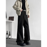 WIAOFELLAS  -  Black Suit Pants Men Fashion Society Mens Dress Pants Korean Casual Loose Straight Pants Mens Office Formal Trousers M-3XL