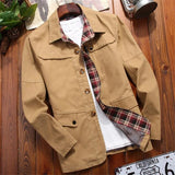 WIAOFELLAS  -  Jacket men's spring loose cotton men's jacket Nice new spring and autumn casual jacket coat male