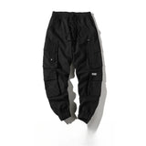 WIAOFELLAS  -  Male Trousers Multi Pocket Black Men's Cargo Pants Spring Autumn Stacked Multipockets Long Designer Luxury Loose Luxury Harajuku