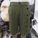 WIAOFELLAS  -  Fashion Spring Summer Men's Cotton Linen Casual Shorts Side Buttoned Ventilate Streetwear Solid Loose Beach Shorts For Male