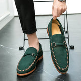 WIAOFELLAS  -  Men's Loafers Comfortable Leathe Casual Dress Shoes Light-Weight  Moccasin Slip On Driving Shoes for Male