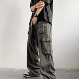 WIAOFELLAS  -  Autumn Workwear Casual Pants Men's New Multi Pocket Ribbon Trendy Retro Loose Hip Hop