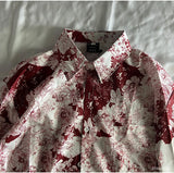 WIAOFELLAS  -  Shirt for Men Casual Fashion Street Trend Personality Floral Print Lapel Print Button Long Sleeve Slim Cardigan Tops C115