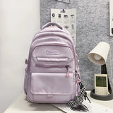 WIAOFELLAS  -  Nylon Backpack for Student Black Teenager Large Sweethearts Serviceable Travel Rucksack High Quality Unisex Laptop Knapsack