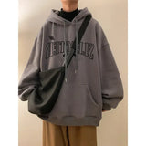 WIAOFELLAS  -  Autumn Letter Printed Hooded Sweatshirts Hombre Y2K Vintage Fleece Pullover Hoodies 2024 New Oversized Hip Hop Fashion Hoody