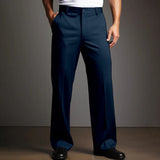 Wiaofellas  -  Autumn Outdoor Leisure Solid Color Pants Mens Vintage Straight Draped Bottoms Summer Casual Pleated Loose Trousers Men