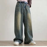 WIAOFELLAS  -  wideleg jeans mens designer jeans streetwear homme big boy baggy jeans Straight Denim Trousers Male Oversize Streetwear Fashion