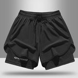 Wiaofellas  -  Men Running Shorts 2 In 1 Double-deck Sport Shorts Sportswear Gym Fitness Short Pants Training Jogging Bottom Men's Clothing