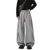 WIAOFELLAS  -  Deep ey Casual Men's Trousers Autumn Winter Straight Leg Wide Leg Drapey Loose Fit Suit Pants Busin Casual Sle