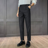 Wiaofellas  -  High Quality Men's Suit Pants Formal Business Office Social Dress Pants Fashionable Slim Fit Casual Men's Dress Pants Size 29-38