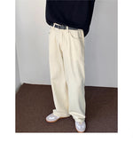 WIAOFELLAS  -  Baggy Beige Jeans Men Fashion Casual Oversized Wide Leg Jeans Men Streetwear Korean Loose Straight Denim Pants Mens Trousers