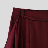 Wiaofellas  -  Men's Pants Color-block Patchwork Joggers Casual Irregular Pants For Man Streetwear Loose High Waist Pantalones Trousers
