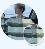 WIAOFELLAS  -  Autumn Korean Striped Sweatshirt Men Spring Trendy Loose Round Neck Tops Korean Version Lazy Style Hoodie Men Outerwear Pullover