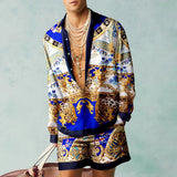 Wiaofellas  -  Set of Shirts Botanical Pattern 3D Print Fashion Shirts Casual Men Beach Shorts Summer Streetwear Hawaiian Clothes Clothing