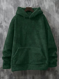 WIAOFELLAS  -  Winter Hoodie for Men Autumn and Winter Furry Hoodie for Comfortable Warm Men's Clothing Casual Top