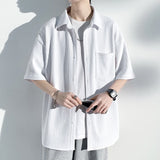 Wiaofellas  -  Big Clothes Big Size Men Summer Shirt New in Short Sleeve Shirt Chinese Style Men's Clothing Original Men's Shirts Oversize