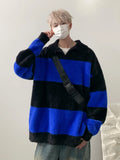 WIAOFELLAS  -  Men's Lapel Knit Pullover Knitted Sweater Large Size Spring Autumn Winter Warm Tops Youth Casual Polo Collar Pullover B221