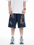 Wiaofellas  -  Vintage Ripped Denim Shorts Embroidery Streetwear Casual Jeans Shorts For Male