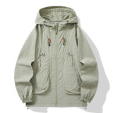 WIAOFELLAS  -  Summer Men's Outdoor Hooded Sun Protect Jackets Man Windbreaker Skin Coats Waterproof Jacket Fishing Rain Couple Camping Outwear