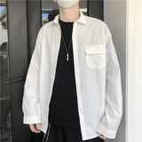 WIAOFELLAS  -  Street-fried High-end Shirt Men's Cold Style Long-sleeved Shirt Niche Design Handsome Top Spring and Summer New Jacket