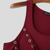 WIAOFELLAS  -  Men Tank Tops Patchwork O-neck Sleeveless Sexy Skinny Male Vests Summer 2025 Streetwear Fashion Men Clothing Tops S-5XL