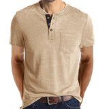 WIAOFELLAS  -  T Shirt for Men Summer Casual Solid Color Short Sleeve T Shirt for Man Polo Men High Quality Mens T-Shirts