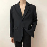 WIAOFELLAS  -  Mens Suit Casual Versatile Korean Style Jacket  Autumn Business Casual Ins Trend Luxury  Loose Slim Fit Outfit Men’s Clothing
