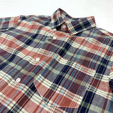 WIAOFELLAS  -  Plaid short-sleeved shirt Men's Japanese vintage linen youth summer cotton linen loose casual short-sleeved shirt
