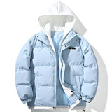 WIAOFELLAS  -  Winter Thick Padded Jacket for Men's Fake Two piece Parka Jackets Rascal Handsome Men's Winter Warm Cotton Padded Puffer Jacket