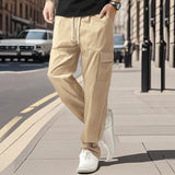Wiaofellas  -  American Straight-leg Men's Casual Trousers Summer Loose Thin Fashion Sports Tether Overalls