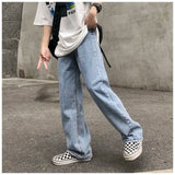 Wiaofellas  -  Trend Brand Gradient Tie Dye Jeans for Men Loose Fit Plus Size High Street Couple Wide Leg Straight Leg Camouflage Dad