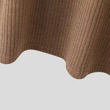 WIAOFELLAS  -  New Summer Men's Vintage Solid Ribbed T-Shirts Trendy V-Neck Knitted Loose Elasticity T-shirt Fashion Men Half Sleeve Tees