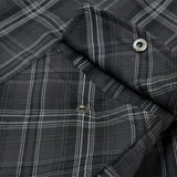 WIAOFELLAS  -  High Street Embroidered Letter Short Sleeve Shirt Hiphop Casual Retro Plaid Lapel Half Sleeve Chicano Top Summer Men's Wear