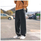 WIAOFELLAS  -  American high street workwear men spring and autumn new thin retro casual loose straight pants
