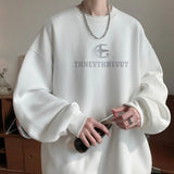 Wiaofellas  -  Autumn Hip Hop Letter Crewneck Sweatshirt Men New Y2k Streetwear Pullover Hoodies Korean Fashion Vintage sudaderas para hombre