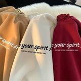 WIAOFELLAS  -  New Letter Printed Hooded Sweatshirts For Men High Street Fashion Pullover Hoodies Y2K Streetwear Oversized Hoody