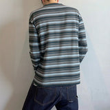 WIAOFELLAS  -  Men Striped T Shirt V Neck Long Sleeve Korean Style Male Tee Tops Streetwear Loose Fashion Casual Men Clothing S-5XL