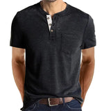 WIAOFELLAS  -  T Shirt for Men Summer Casual Solid Color Short Sleeve T Shirt for Man Polo Men High Quality Mens T-Shirts