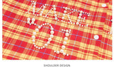 AWIAOFELLAS  -  merican Retro Studded Plaid Shirt Mens High Street Versatile Short Sleeved Loose Top Summer Fashion Streetwear Couple's Shirt