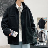 Wiaofellas  -  Winter Coat Men New Cotton Jacket Outwear Stand Collar Autumn Fashion Male Thick Warm Men Outwear